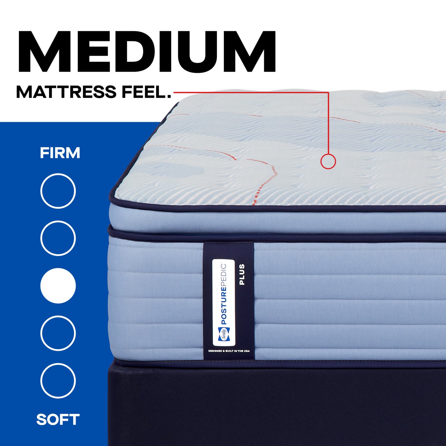 Sealy Posturepedic® Plus Plainfield Medium Euro Pillowtop