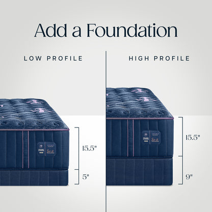 Legacy Medium Tight Top II 15.5-inch mattress with optional 5-inch or 9-inch foundation