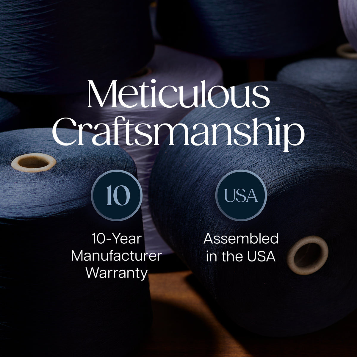 Stearns & Foster craftsmanship, 10-year manufacturer warranty and USA assembly