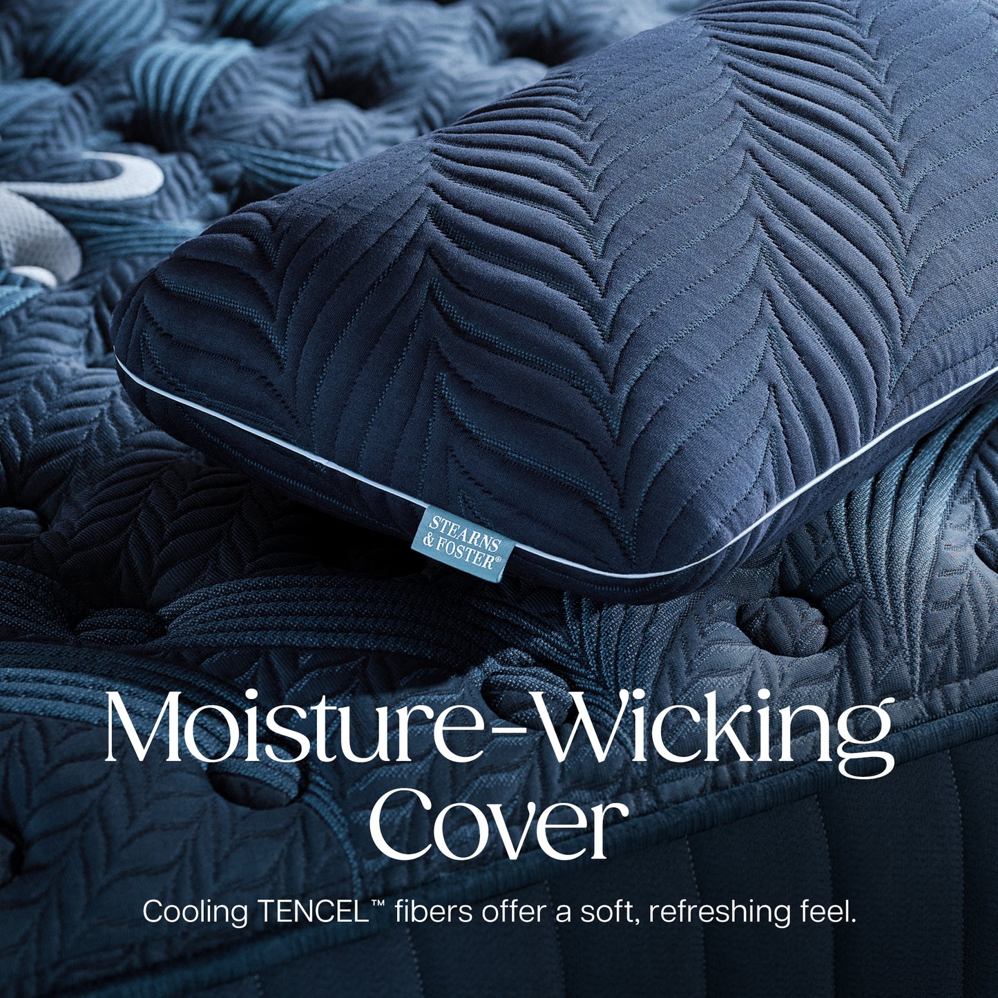 Stearns & Foster Estate Latex Pillow with Cooling TENCEL Cover