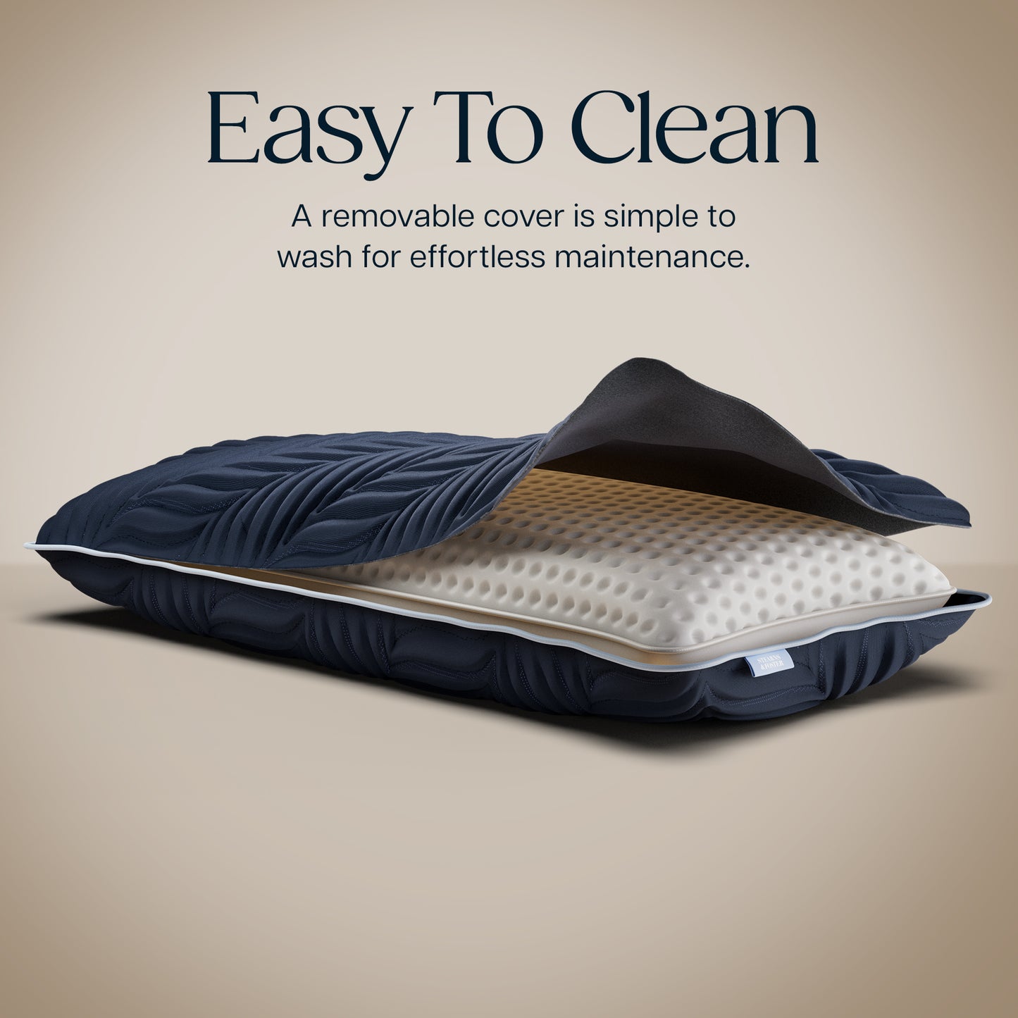 Stearns & Foster Estate Latex Pillow with Cooling TENCEL Cover