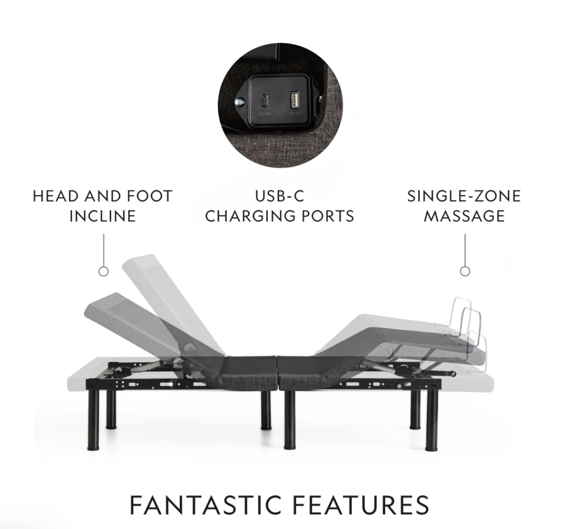 Malouf M455 Smart Adjustable Bed Base