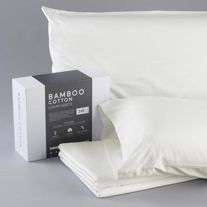 Bamboo Cotton Luxury Bed Sheets - Ivory