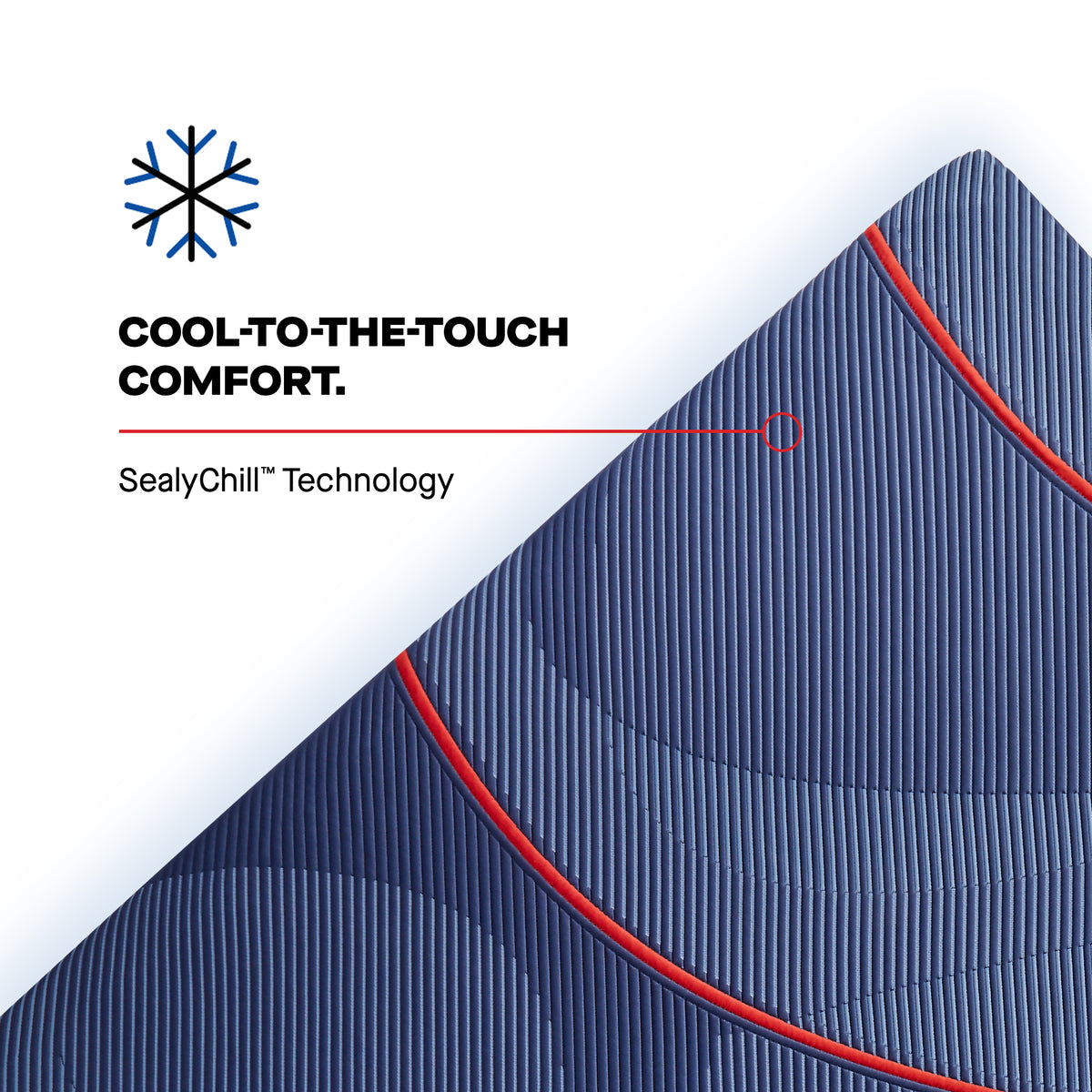 SealyChill technology for cool-to-the-touch comfort