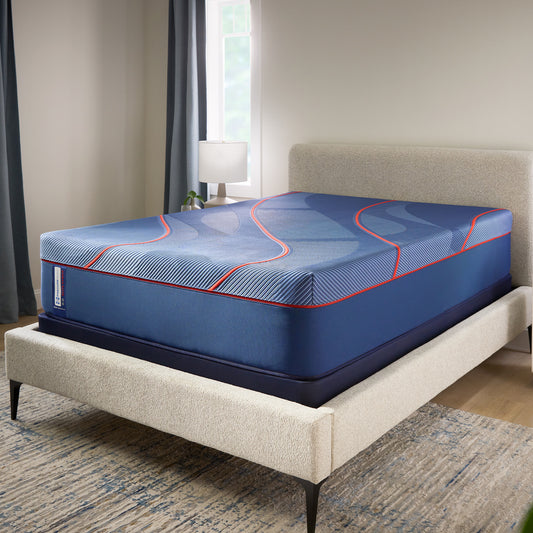 High Point II Medium hybrid mattress in a bedroom