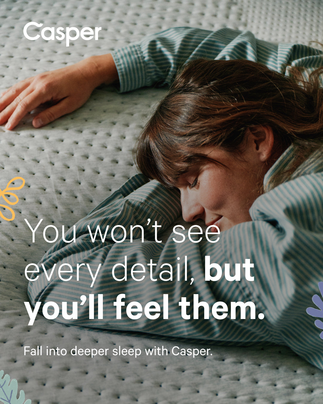 Sleeping comfortably on a Casper mattress